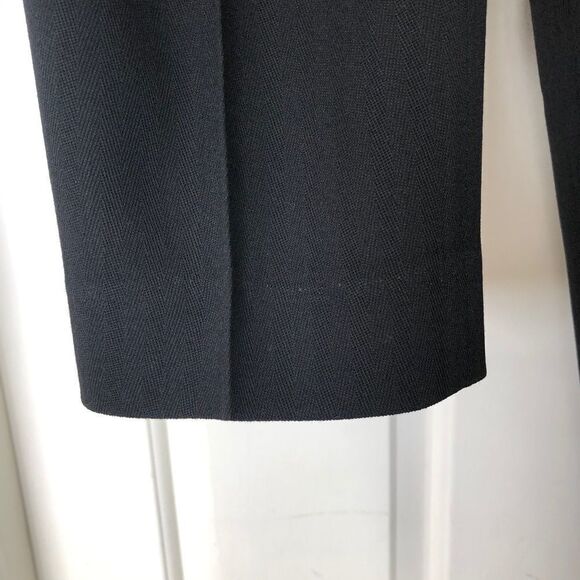 Escada by Margaretha Ley Black Wool Herringbone Pants - Picture 3 of 11